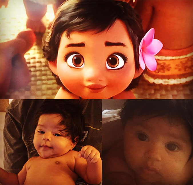 Filha de Juliana Alves e Ernani Nunes é comparada com a princesa Moana da <I>Disney</I>, confira!