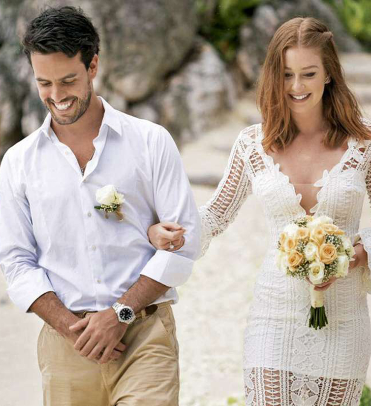 Marina Ruy Barbosa revelando que já era uma mulher casada