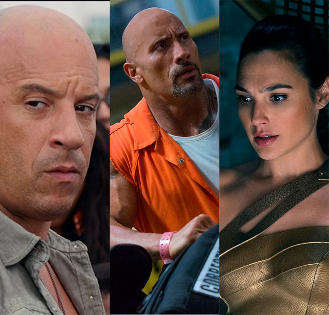 Vin Diesel, The Rock e Gal Gadot ocupam topo da lista de atores que mais renderam nas bilheterias em 2017!