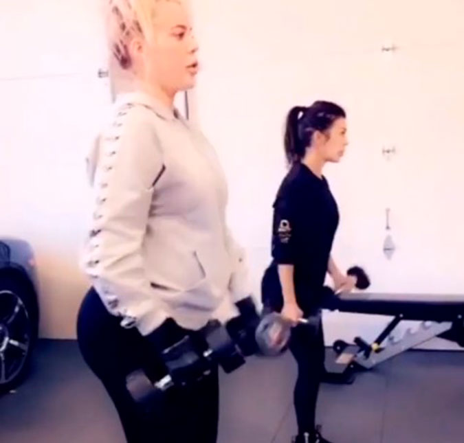Khloé Kardashian rebate críticas e compartilha nova rotina de treinos para gravidez