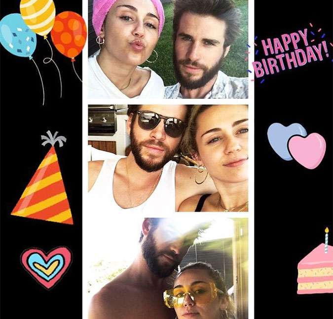 Miley Cyrus parabeniza Liam Hemsworth e se declara: <i>Meu melhor amigo</i>