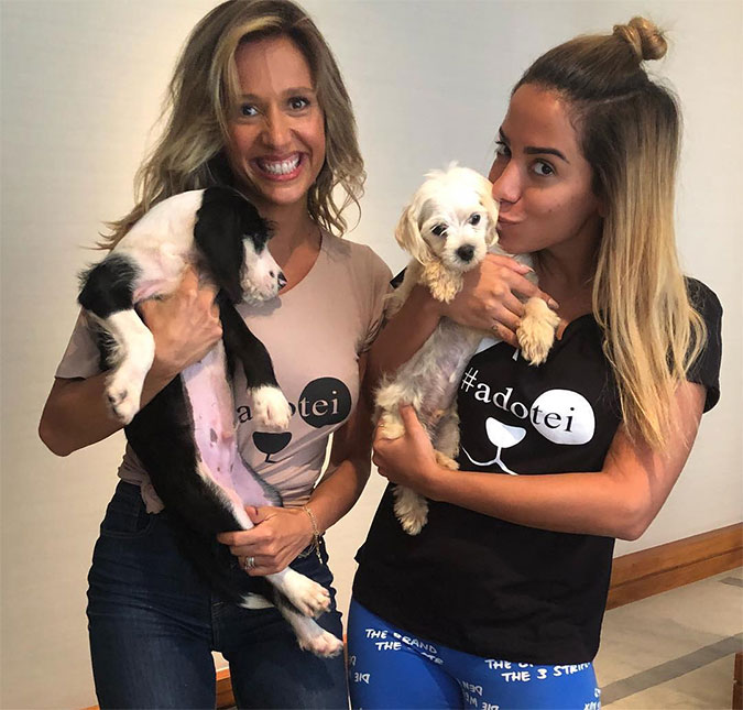 Anitta adota dois cachorrinhos com Luisa Mell