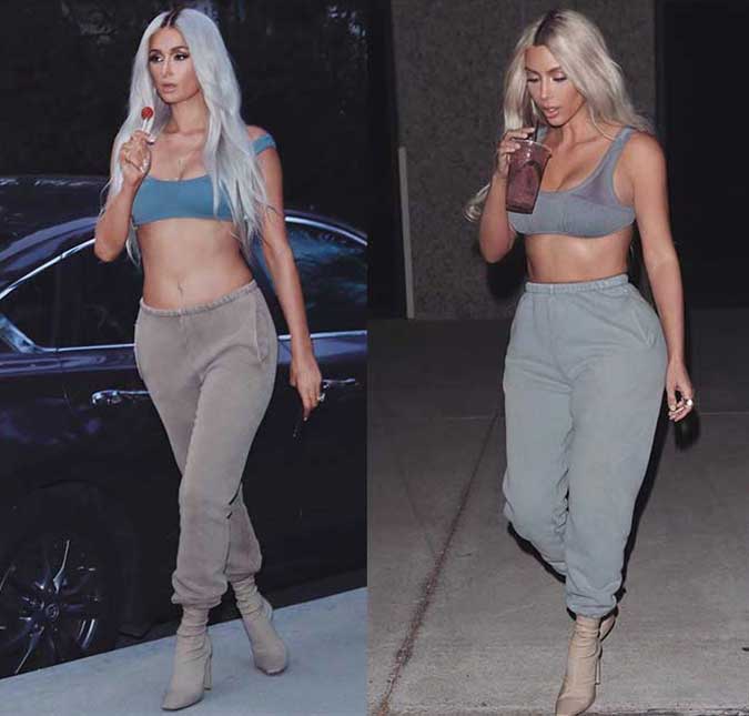 Paris Hilton vira clone de Kim Kardashian em campanha de roupas, compare!