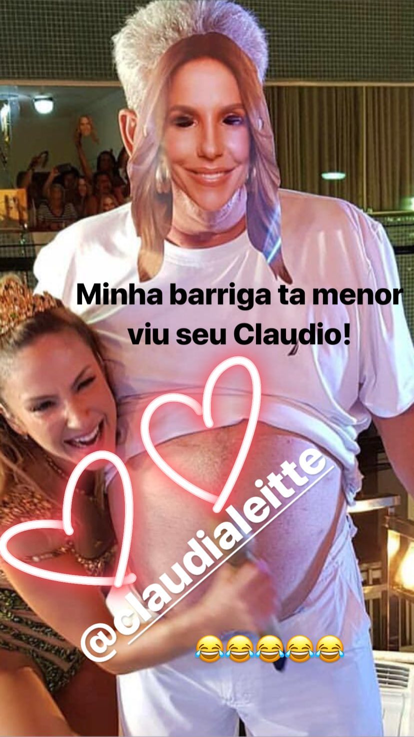 Ivete Sangalo responde brincadeira de pai de Claudia Leitte: <I>Minha barriga tá menor</i>