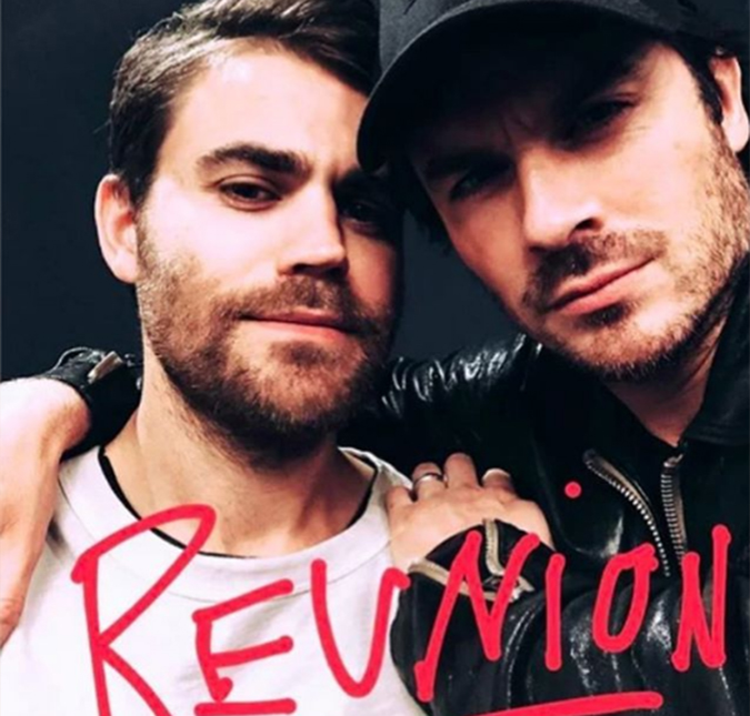 Paul Wesley posta foto com Ian Somerhalder e fãs de <I>Vampire Diaries</i> vão à loucura!