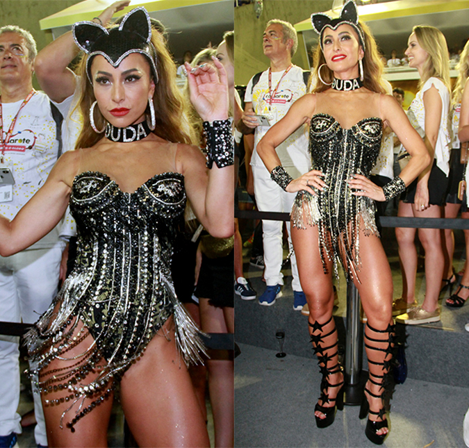 Sabrina Sato faz homenagem a Duda Nagle, que curtia Carnaval em Salvador com fantasia na Sapucaí: <i>Existe namorada melhor do que eu?</i>