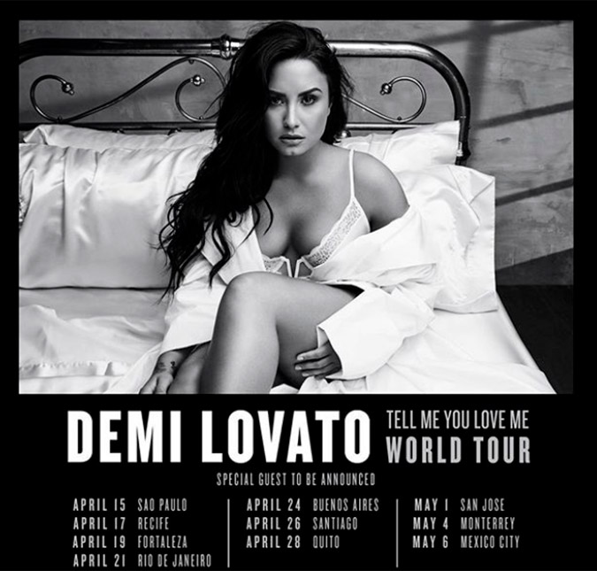 Demi Lovato anuncia quatro <I>shows</I> no Brasil pela turnê <I>Tell Me You Love Me</I>, saiba quando!