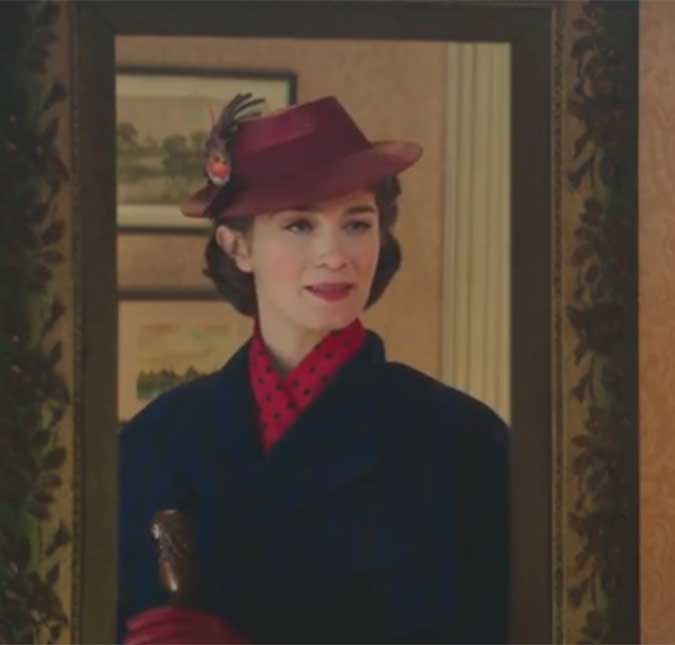 Emily Blunt aparece como Mary Poppins no primeiro <I>trailer</i> de <I>A Volta de Mary Poppins</i>
