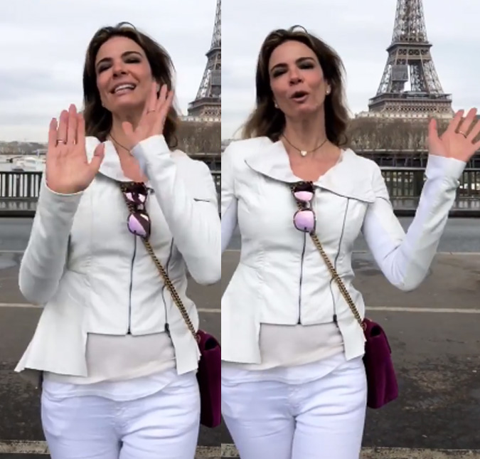 Luciana Gimenez aparece sem aliança em viagem para Paris
