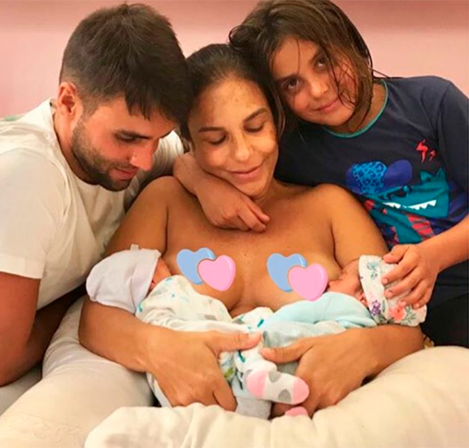 Ivete Sangalo comemora um mês de nascimento das filhas, veja!