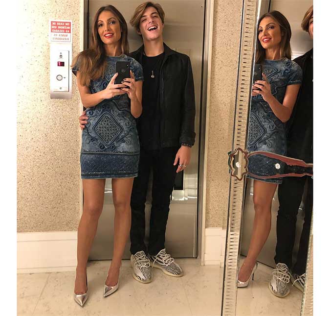 Patrícia Poeta posta foto com o filho e se impressiona com a altura dele: <i>Me passou!</i>