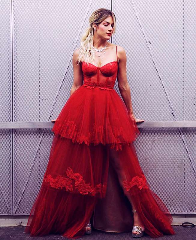 vestido vermelho gala