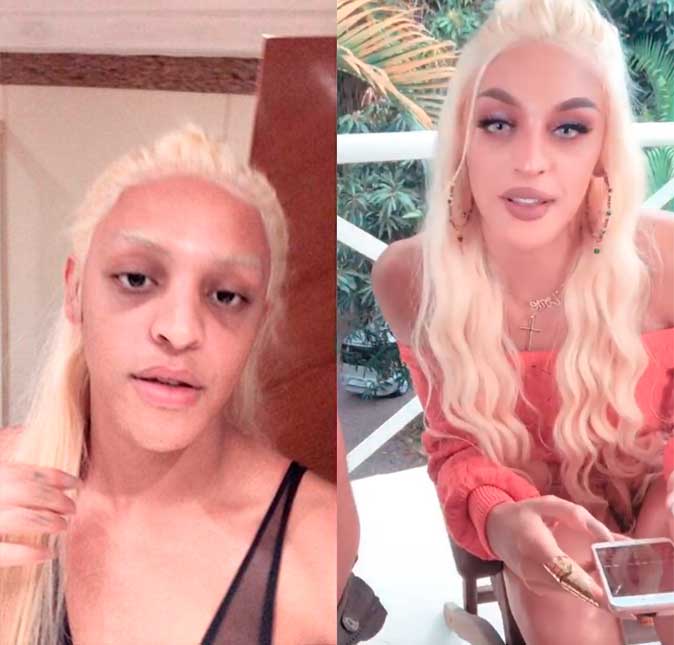 Pabllo Vittar choca seguidores ao postar antes e depois de maquiagem, vem ver!