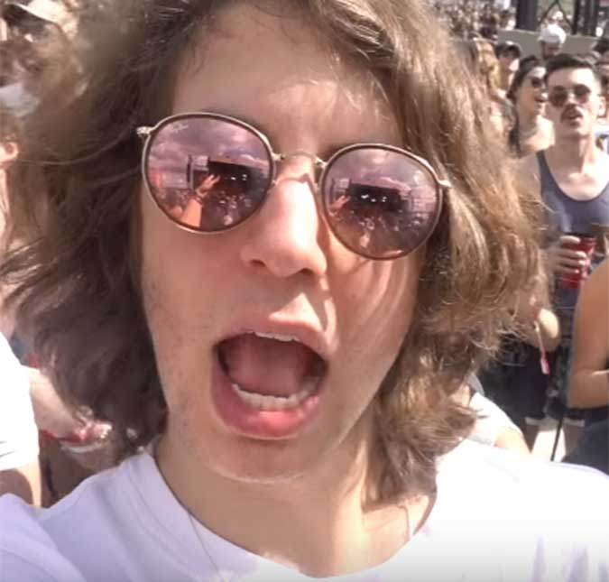 Filho de Luciana Gimenez e Mick Jagger, Lucas Jagger cria <i>vlog</i> para mostrar diversão em festival