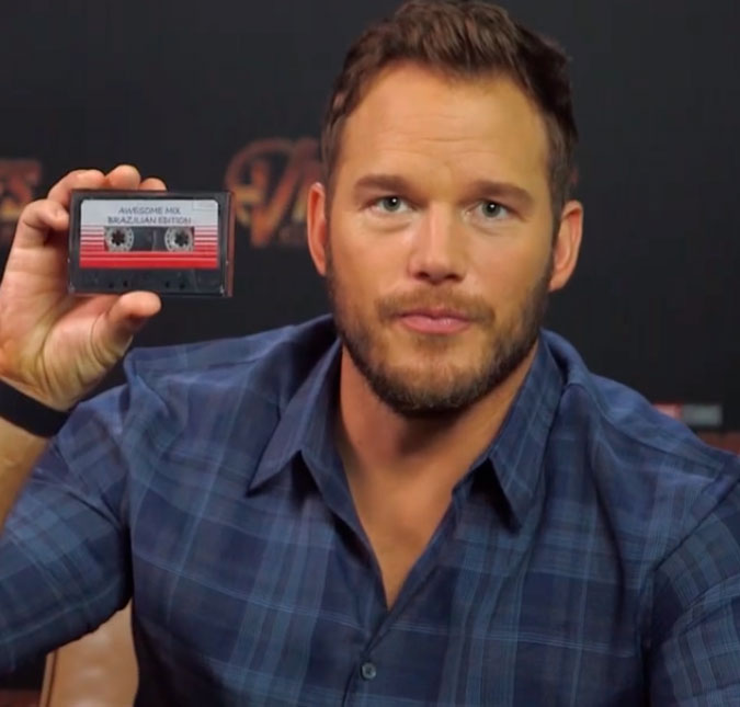 Chris Pratt recebe fita cassete com músicas brasileiras e elogia <i>Que Tiro foi Esse?</i>: <i>- Eu gostei disso</i>