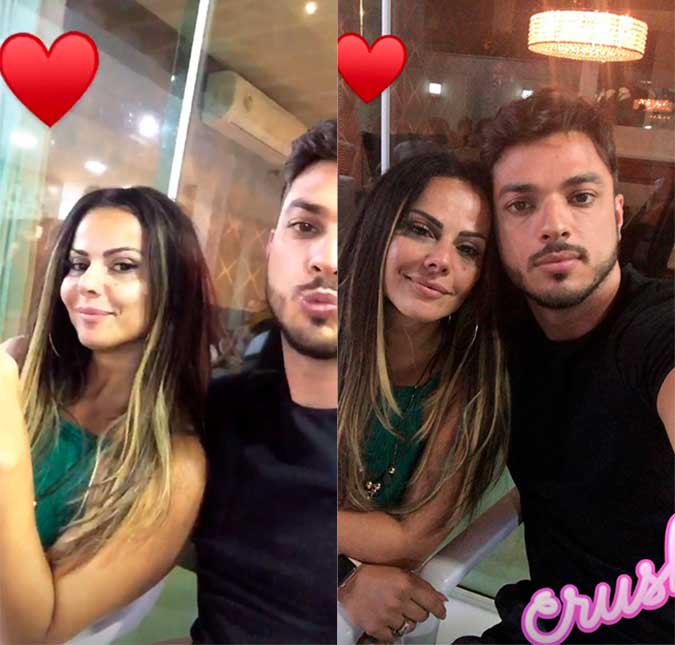 Viviane Araújo posa em clima de romance com o namorado, Klaus Barros