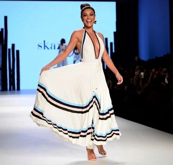 Juliana Paes dá <i>show</i> na passarela ao som de funk, veja!