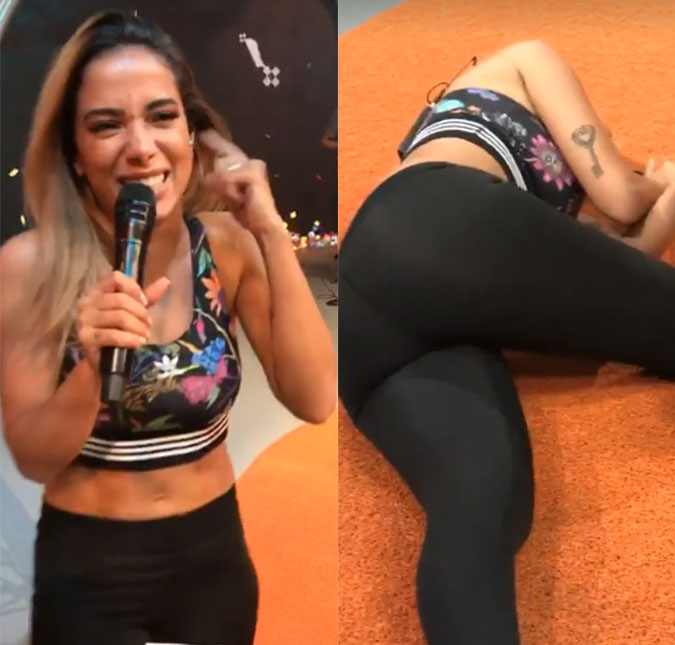Anitta solta pum no microfone para brincar com a produção de seu programa, entenda!