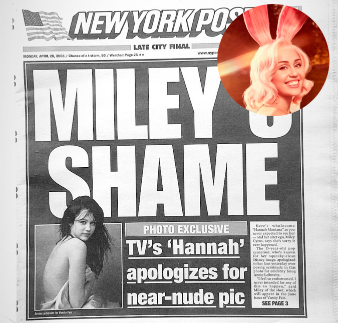 Miley Cyrus relembra capa polêmica da <i>Vanity Fair</i> e dispara: <i>Eu não me desculpo!</i>