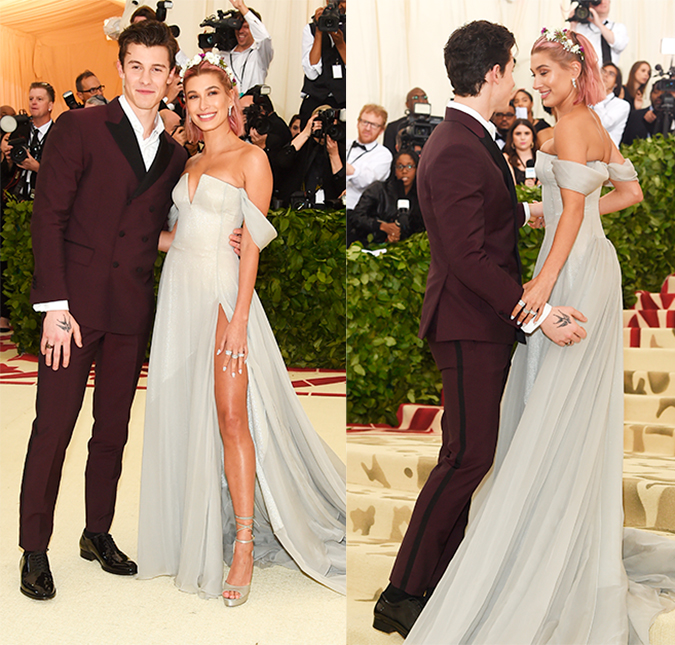 Shawn Mendes e Hailey Baldwin aparecem juntos em primeiro <i>red carpet</i>
