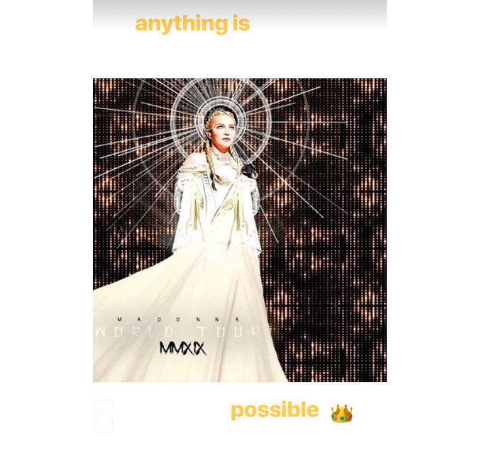 Madonna faz <I>post</I> misterioso com dica invisível sobre possível turnê