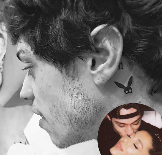Namorado de Ariana Grande faz duas tatuagens em homenagem à amada