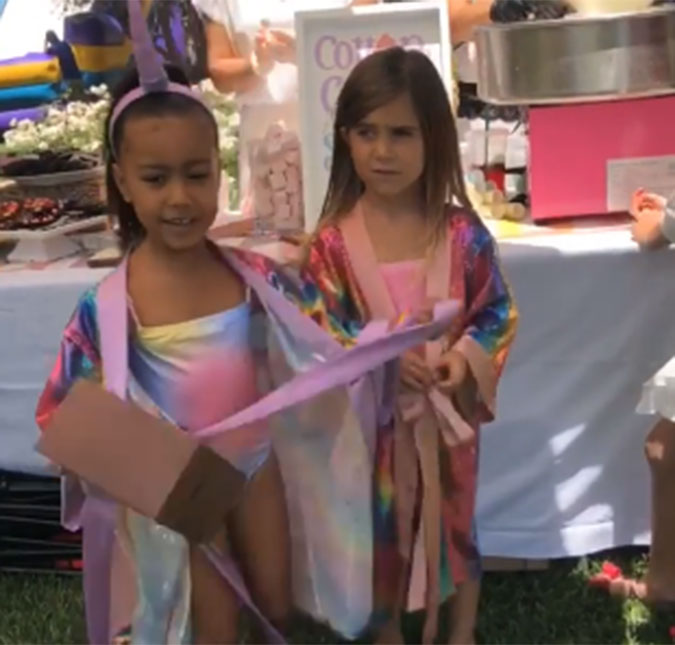 North West e Penelope Disick fazem festa temática de unicórnios, saiba os detalhes!