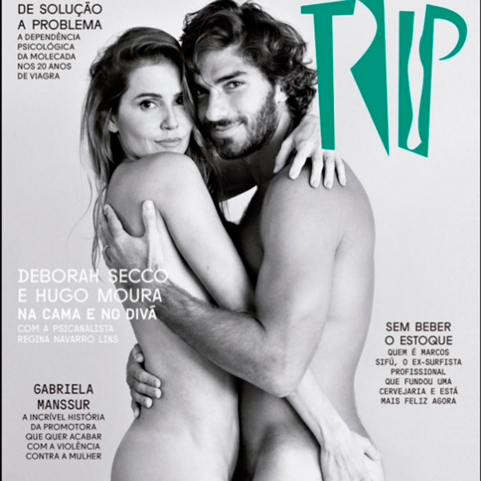 Deborah Secco aparece nua em capa de revista ao lado de marido, confira!