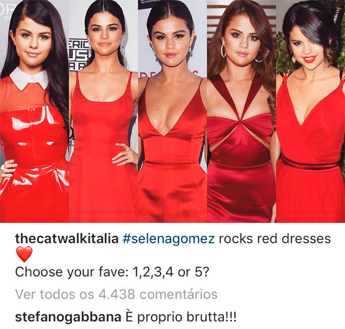 Estilista da <I>Dolce & Gabbana</I> xinga Selena Gomez publicamente