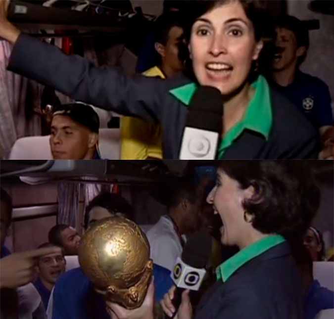 Fátima Bernardes relembra momento em que segurou a taça da Copa: <I>- Vai que dá alguma coisa errada</I>