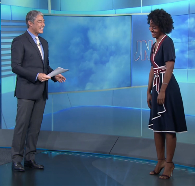 William Bonner e Maju Coutinho se encontram pela segunda vez e ela surpreende ao vivo, entenda!
