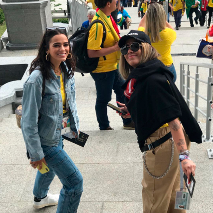 Mãe de Neymar compartilha clique da filha com Bruna Marquezine na Copa do Mundo, confira!