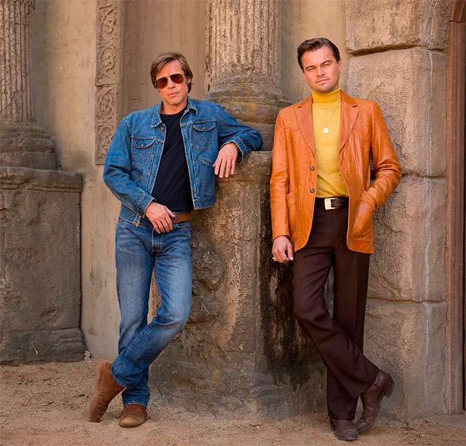 Veja a primeira foto de Brad Pitt e Leonardo DiCaprio no filme <I>Once Upon a Time in Hollywood</I>