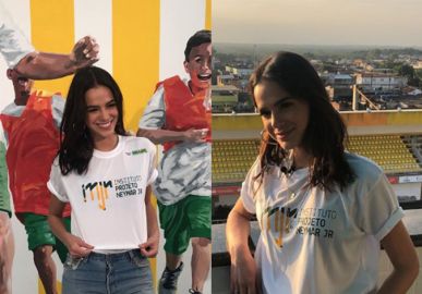Bruna Marquezine visita o Instituto Neymar Jr., na Praia Grande, em São  Paulo - Estrelando