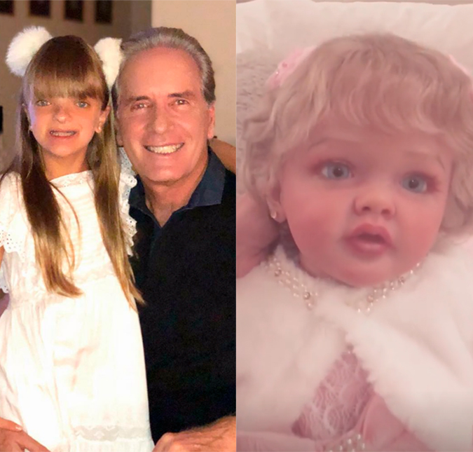 Roberto Justus exibe bonecas da filha e fã compara: <i>A cara da Luísa Sonza</i>
