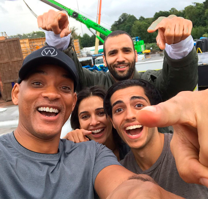 Will Smith reposta primeiro clique do elenco de <I>Aladdin</i> reunido, veja!