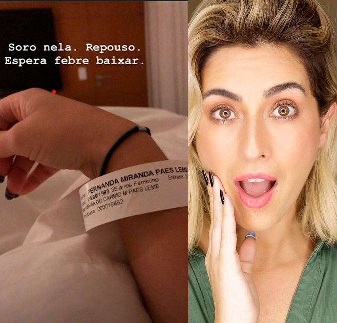 Fernanda Paes Leme passa a noite em hospital, mas sem perder o bom-humor, entenda!