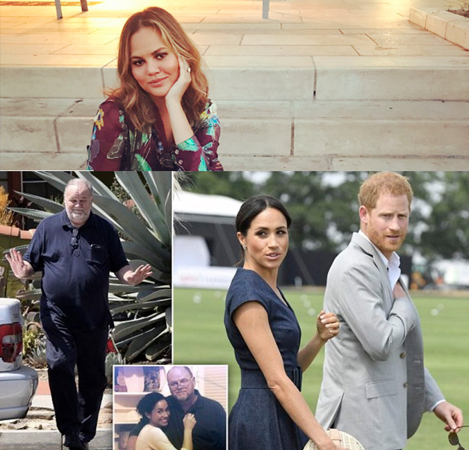 Chrissy Teigen compra briga e ataca pai de Meghan Markle: <i>Deixe sua filha ser feliz</i>