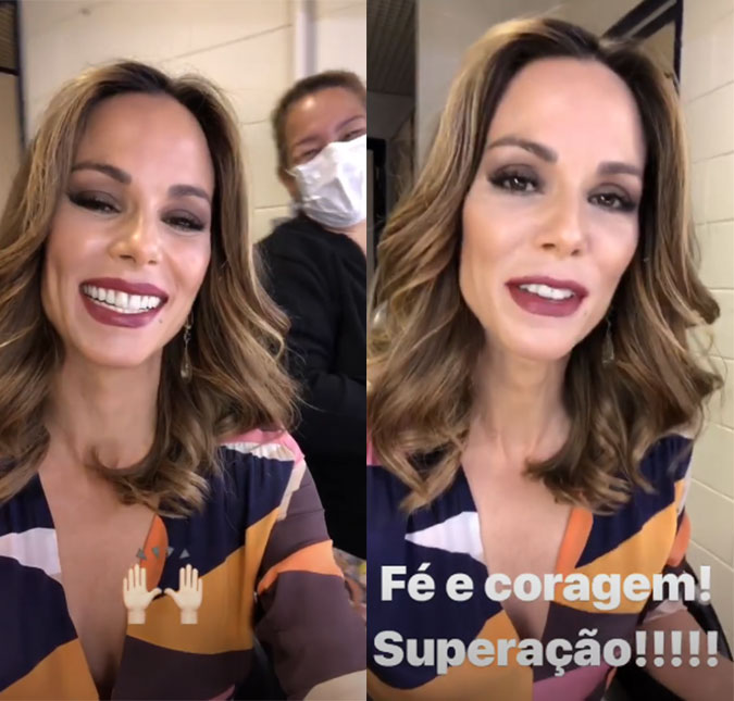 Ana Furtado mostra equipe com máscara e fala sobre estar mais <i>fraquinha</i>