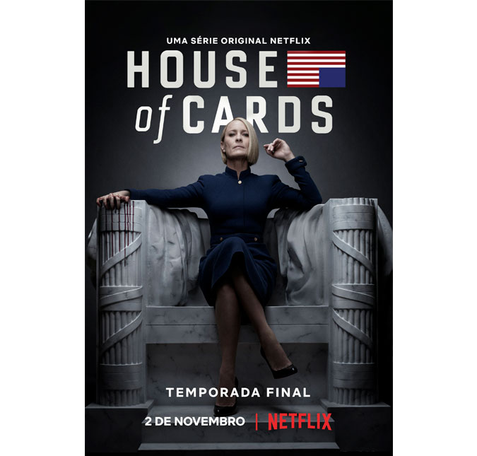 Última temporada de <I>House Of Cards</I>, sem Kevin Spacey, retorna em novembro na <I>Netflix</I>