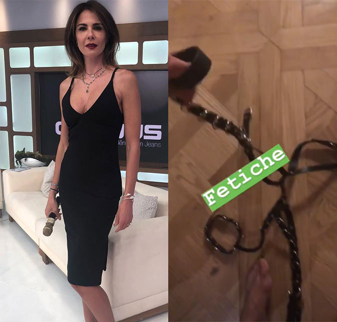 Luciana Gimenez mostra roupa de fetiche e declara: <i>- Decidi que vou ficar solteira mesmo</i>