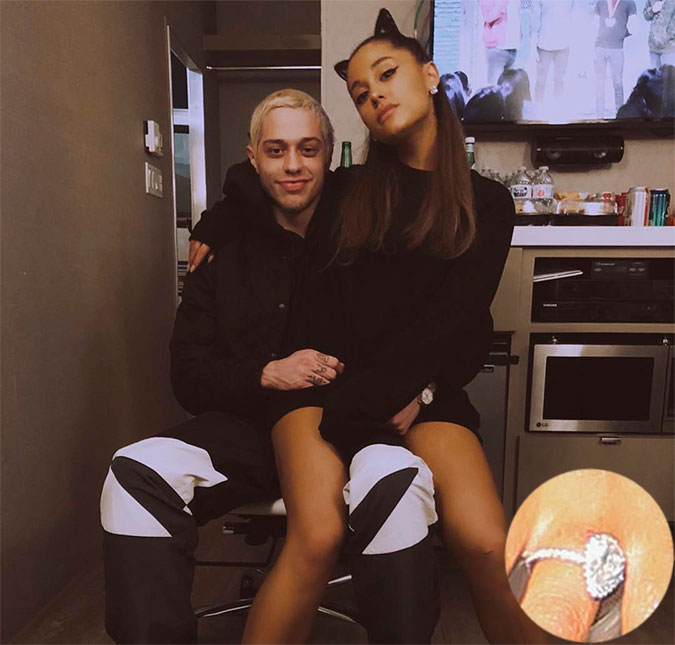 Pete Davidson diz que comprou anel de noivado para Ariana Grande um dia após o primeiro encontro dos dois