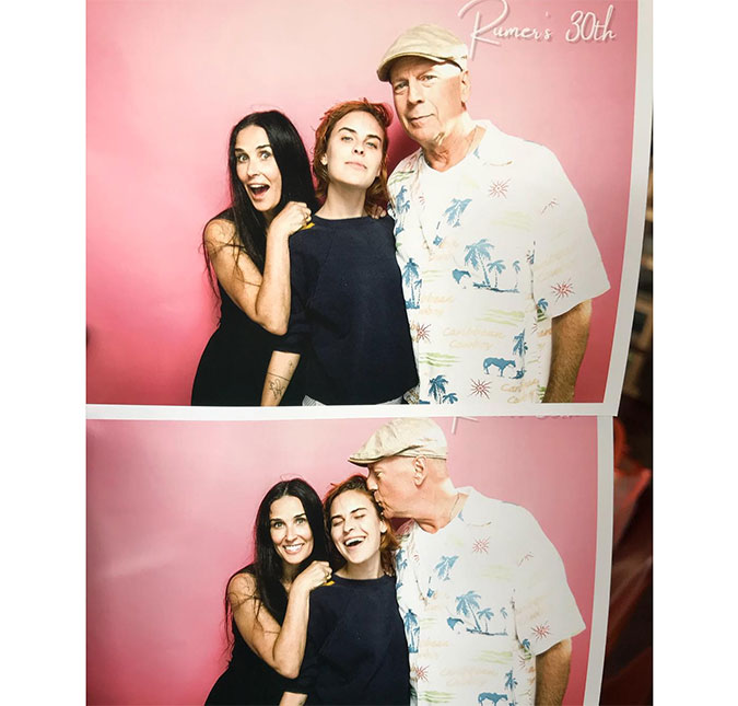 Demi Moore e Bruce Willis se reúnem em festa de aniversário da filha, confira a foto!