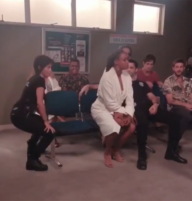 Nanda Costa, Emílio Dantas e Giovanna Antonelli aparecem dançando <i>funk</i> em bastidores de novela; assista!
