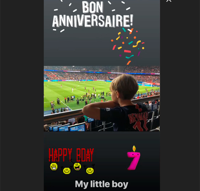Neymar comemora aniversário do filho, Davi Lucca: <I>Meu amor</i>