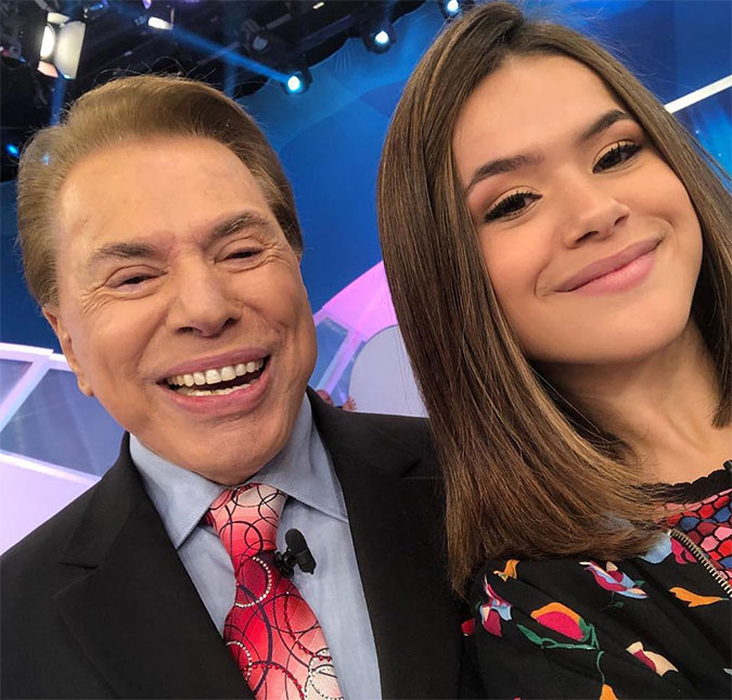 Em vídeo, Silvio Santos não permite que Maisa entre na <I>Rede Globo</I>