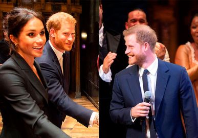 Príncipe Harry canta em evento beneficente e Halle Berry tira sarro dele em foto do passado