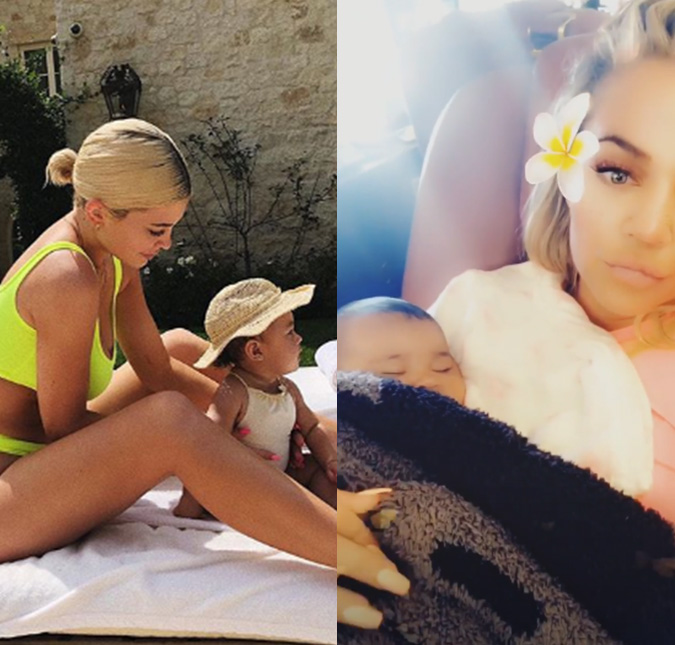 Kylie Jenner e Khloé Kardashian publicam fotos ao lado das filhas, confira!