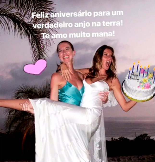 Gisele Bündchen surge vestida de noiva ao lado da irmã; vem ver!