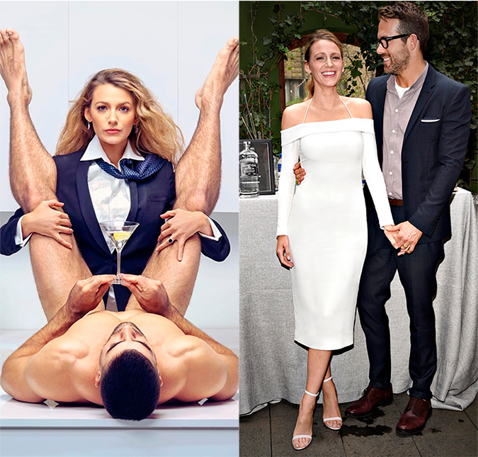 Ryan Reynolds não perde a piada ao comentar foto em que Blake Lively posa com homem nu, confira!